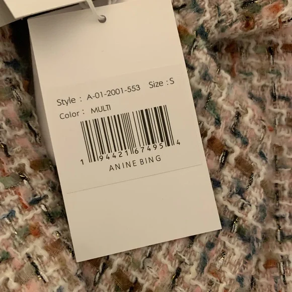 Anine Bing Diana Tweed Blazer Lavender Size Small NEW RARE - Picture 16 of 16